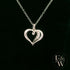 Sterling Silver White Moissanite Heart Pendant