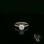 Solitaire Mossanite & Silver Engagement Ring