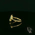 9ct Yellow Gold Clover Ring with Heart-Shaped Green Agate's