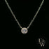 Sterling Silver Single Stone Moissanite Necklace