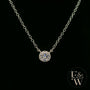 Sterling Silver Single Stone Moissanite Necklace