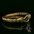 Twist Bangle Handmade Stone set 9ct Gold 15g UK Hallmarked