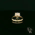 9ct Yellow Gold Large Single Stone White Moissanite Ring