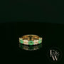 18ct Yellow Gold Oval-Cut Emerald & Diamond Ring