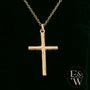 9 Karat Gelbgold verdrehtes Kreuz Anhänger