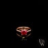 9ct Rose Gold Ruby CZ Solitaire Ring