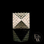 Heavy Silver Textured Pyramid Ring