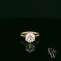 9ct Yellow Gold White Moissanite Single Stone Ring
