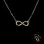 9ct White Gold Infinity Moissanite Pendant