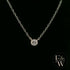 Sterling Silver Single Stone White Moissanite Necklace