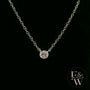 Sterling Silver Single Stone White Moissanite Necklace