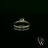 Solitaire Emerald & Silver Engagement Ring