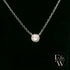 9ct White Single Stone Moissanite Necklace