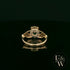 9ct Yellow Gold Green Agate & White CZ Claddagh Cluster Ring