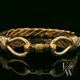 Gucci Style Twist Bangle Heavy Handmade 9ct Gold 65g UK Hallmarked