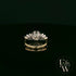 18ct White & Yellow Gold Multi-Stone Diamond Art Deco Ring