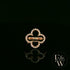 18ct Rose Gold Diamond-Encrusted Open Clover Ring