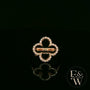 18ct Rose Gold Diamond-Encrusted Open Clover Ring