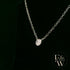 9ct White Gold Single Stone Moissanite Necklace