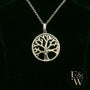 9ct White Gold Tree of Life Pendant