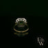 18ct White and Yellow Gold Princess-Cut Emerald & Diamond Vintage Ring