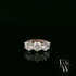 9ct Rose Gold & Three Stone Moissanite Ring