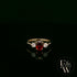 Lab Grown Ruby and Diamond 9ct Yellow Trilogy Ring