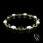 Sterling Silver Oval Cultured Opal and Peridot Bracelet