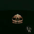 Celtic Patterned 9ct Rose Gold Cultured Opal Single Stone Ring