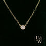 9ct Yellow Gold Single Stone Moissanite Necklace