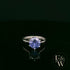 Tanzanite CZ Solitaire 9ct White Gold Ring