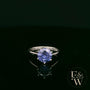 Tanzanite CZ Solitaire 9ct White Gold Ring