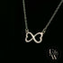 Silver Infinity Heart Charm Pendant