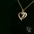 9ct Yellow Gold Small White Moissanite Heart Pendant