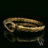 Twist Bangle Handmade Stone set 9ct Gold 15g UK Hallmarked