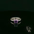 Solitaire Amethyst & Silver Engagement Ring