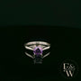 Solitaire Amethyst & Silver Engagement Ring