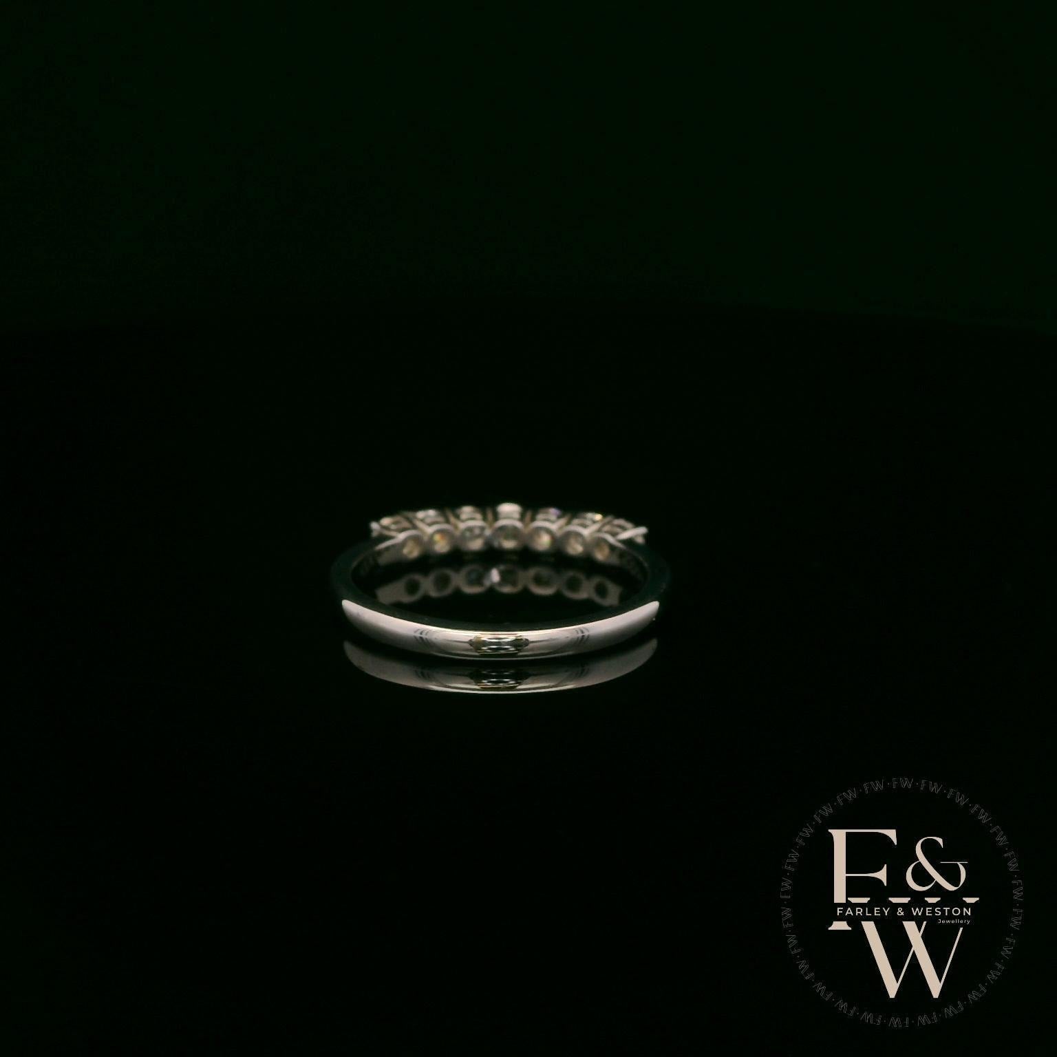 9ct White Gold Lab Grown Diamond Half Eternity Ring