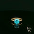 9ct Yellow Gold 2ct Blue Topaz Single Stone Ring