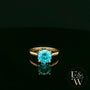 9ct Yellow Gold 2ct Blue Topaz Single Stone Ring