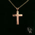 9ct Rose Gold Diamond Set Cross Pendant