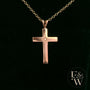 9ct Rose Gold Diamond Set Cross Pendant