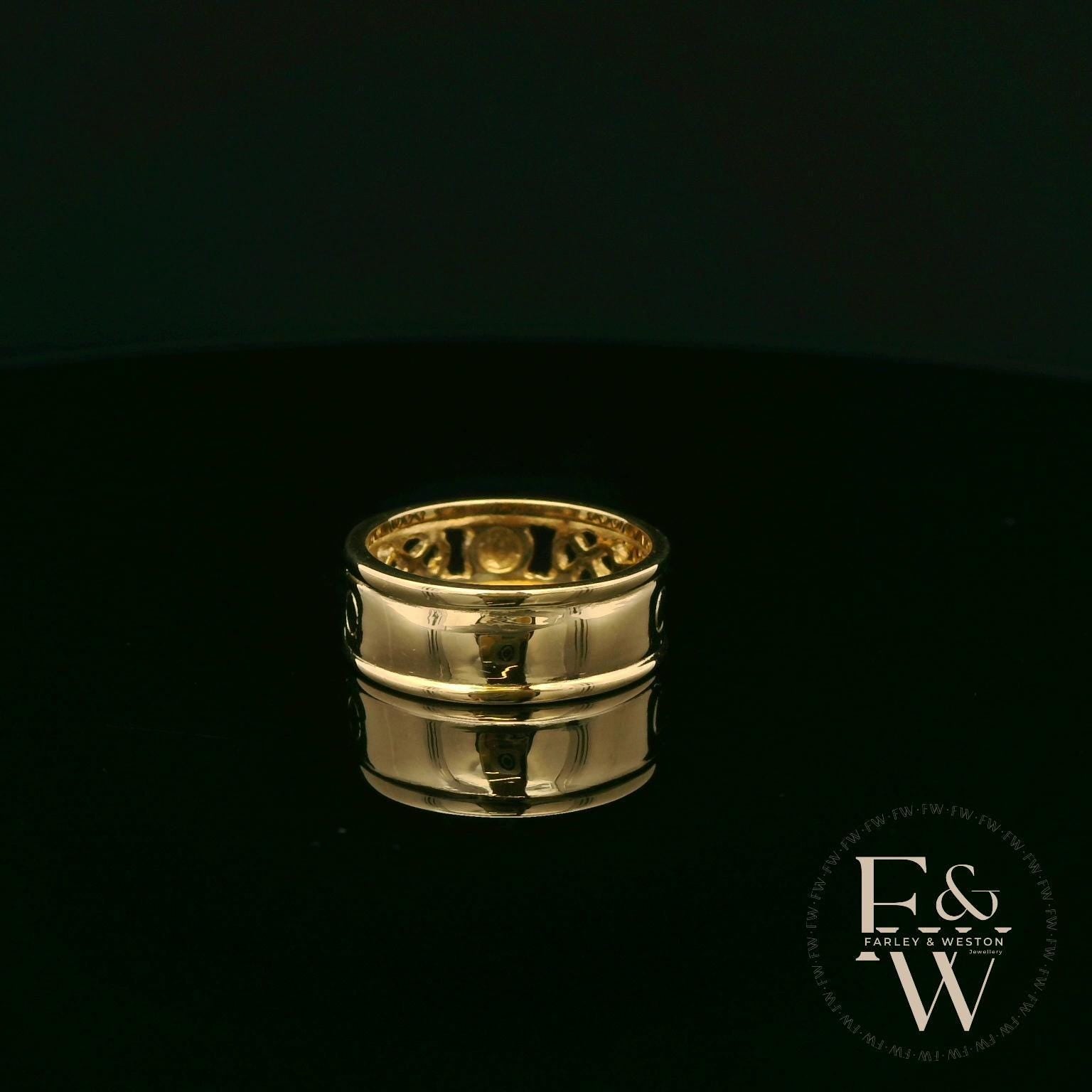 9ct Yellow Gold Intricate Band Ring