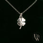 9ct White Gold 4 Leaf Clover Pendant