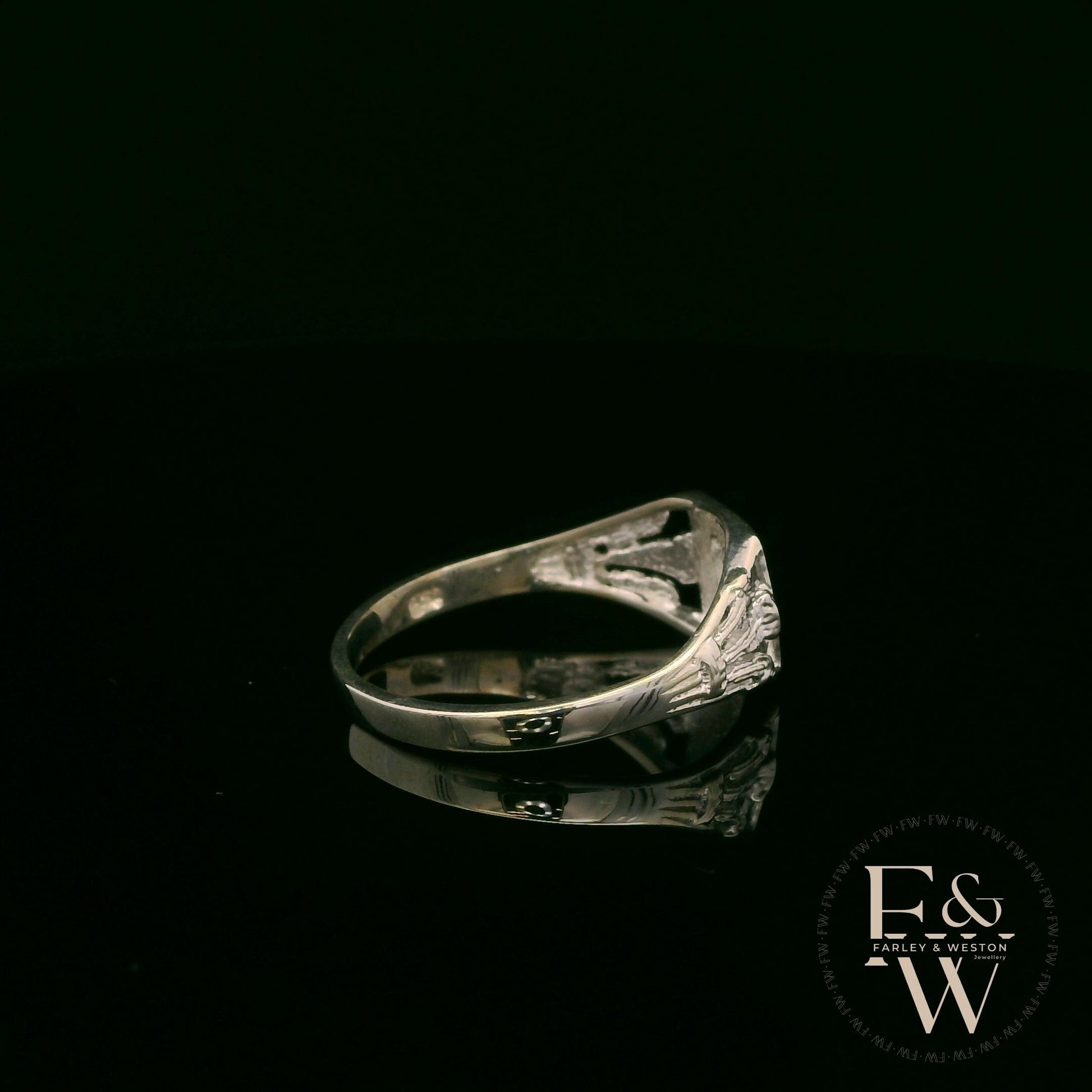 Sterling Silver Welsh Dragon Signet Ring
