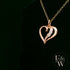 9ct Rose Gold Small White Moissanite Heart Pendant