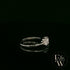 9ct White Gold & Three Stone Moissanite Ring