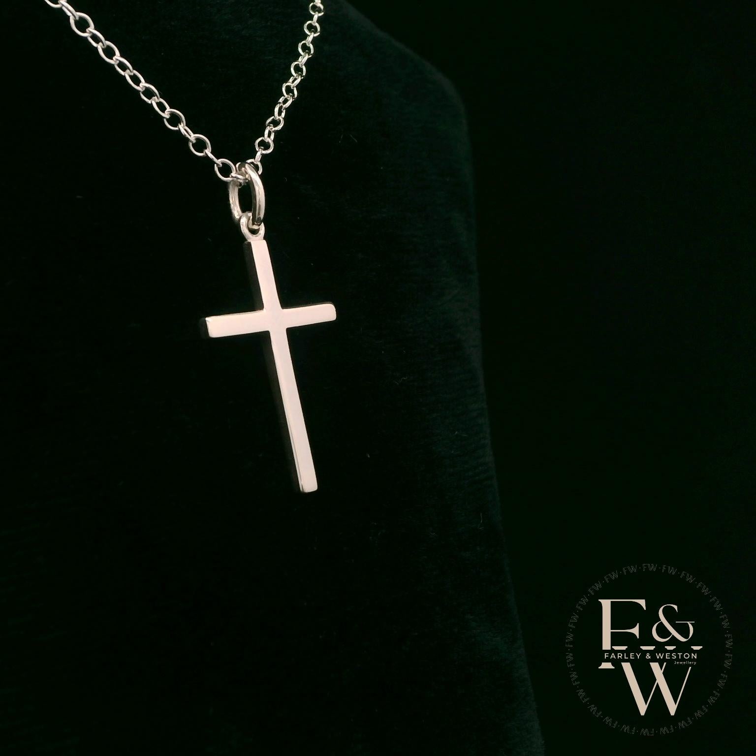 Sterling Silver Small Plain Cross Pendant