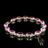 Sterling Silver Oval Pink Topaz Bracelet