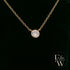 9ct Rose Gold Single Stone Moissanite Necklace